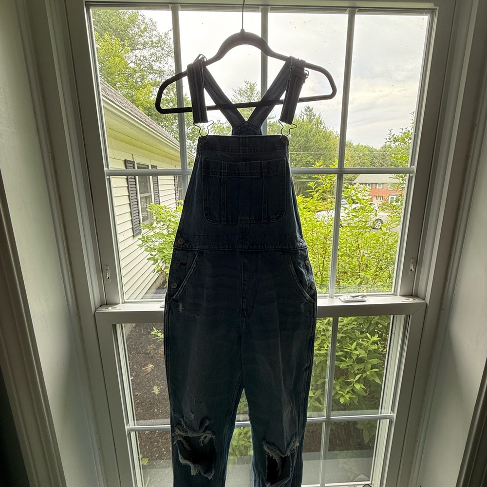 Abercrombie & Fitch Blue Denim Overalls